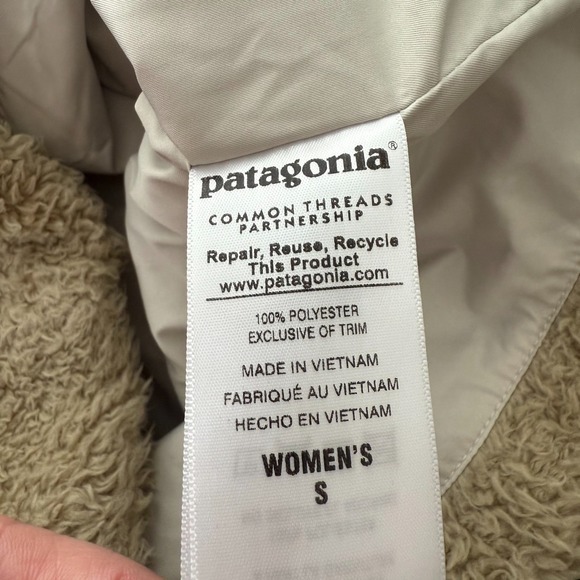 Patagonia Los Gatos Fleece Vest Women's Small Beige Full Zip Collared Pockets - Picture 7 of 11